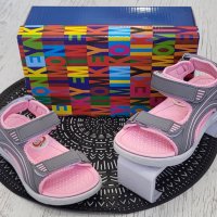 Детски сандали с велкро в сиво-розов цвят, снимка 2 - Детски сандали и чехли - 37132653