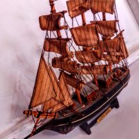 Дървен модел-кораб Платноход, снимка 2 - Антикварни и старинни предмети - 35066630