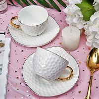 Костен порцелан чаши за двама за кафе, чай или капучино, снимка 2 - Романтични подаръци - 27726381