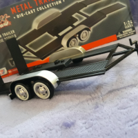 Платформа. 1.24 мащаб Motor Max. Platform metal trailer. !1.24 , снимка 3 - Колекции - 36410434