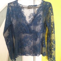 Дантелена блуза с дълъг ръкав, снимка 3 - Блузи с дълъг ръкав и пуловери - 37325810