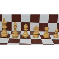 Шах фигури Staunton 6 дизайн тип Абанос  Изработени от чемшир - бели и черни, снимка 4 - Шах и табла - 37591266