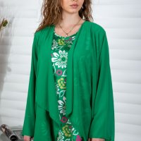 Макси блуза на цветя с наметка  2XL,3XL,4XL , снимка 1 - Блузи с дълъг ръкав и пуловери - 44247457