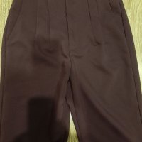 Стилен лилав панталон над глезена висока талия , снимка 3 - Панталони - 39977468
