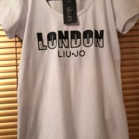 Бяла тениска Liu jo, снимка 3 - Тениски - 40155897