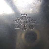 Старинна метална посребрена  поставка за голям кибрит , снимка 4 - Антикварни и старинни предмети - 44803731
