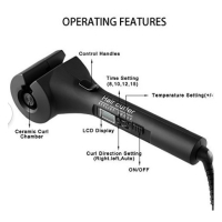 Високотехнологична керамична преса за къдрене на коса с LED дисплей - черна!, снимка 5 - Маши за коса - 44652244
