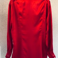 Червена ( малинова) риза JAQUES BRITT тежка коприна, снимка 12 - Ризи - 42655631