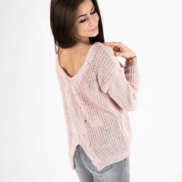 Намаление нов розов пуловер, снимка 1 - Блузи с дълъг ръкав и пуловери - 42701835
