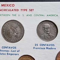 Мексико. Стара серия. Чисто нови.   1965 - 1968   година. 1 песо е сребърна монета., снимка 7 - Нумизматика и бонистика - 42218673