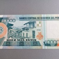 Банкнотa - Перу - 10 000 интис UNC | 1988г., снимка 2 - Нумизматика и бонистика - 37839592