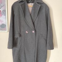 Сиво палто, oversize, размер 38, 20 лв, снимка 1 - Палта, манта - 39749746