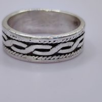 Мъжка сребърна халка, мъжки пръстен 17,68, снимка 1 - Пръстени - 40761247