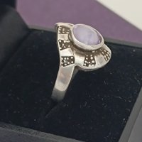 Красив сребърен пръстен с аметист #15S, снимка 3 - Пръстени - 44327075