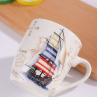 Порцеланова чаша за чай 300ML - морски мотиви, снимка 1 - Чаши - 44179385