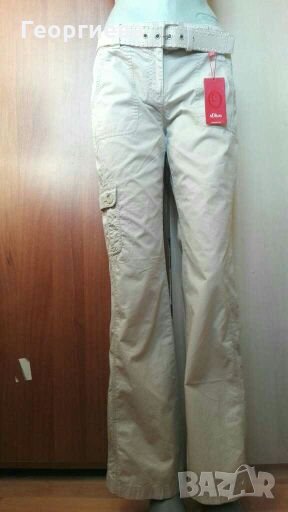 Два чисто нови бежови  панталони  - карго „S`Oliver”🍀👖S/М и L/ XLр-р🍀👖арт.559, снимка 1