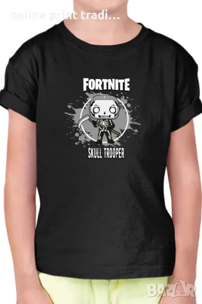Детска тениска Фортнайт Fortnite Skull Trooper 01, снимка 1