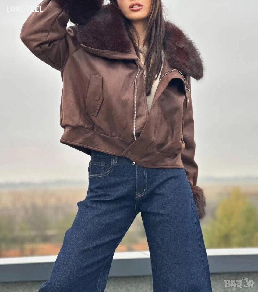 Дамско Велурено Яке ⚜️, снимка 1