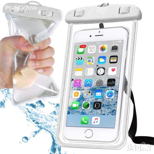 Водоустойчив калъф за подводни снимки – универсален за телефони до 6.5 инча, снимка 1