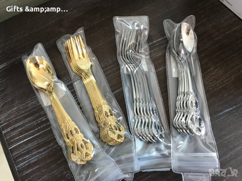 Десертни вилички и лъжички - стомана 18/10, снимка 1