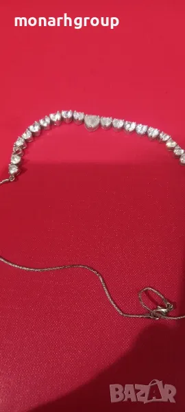 Сребърна верижка/липсва 1 камъче, снимка 1