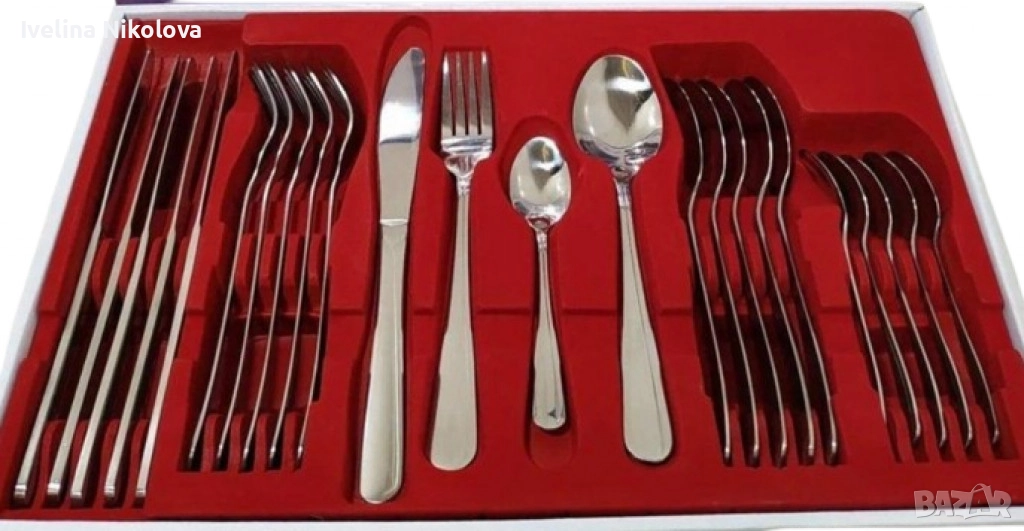 Прибори за хранене 24ч. Bohmann, кутия, неръждаема стомана, снимка 1