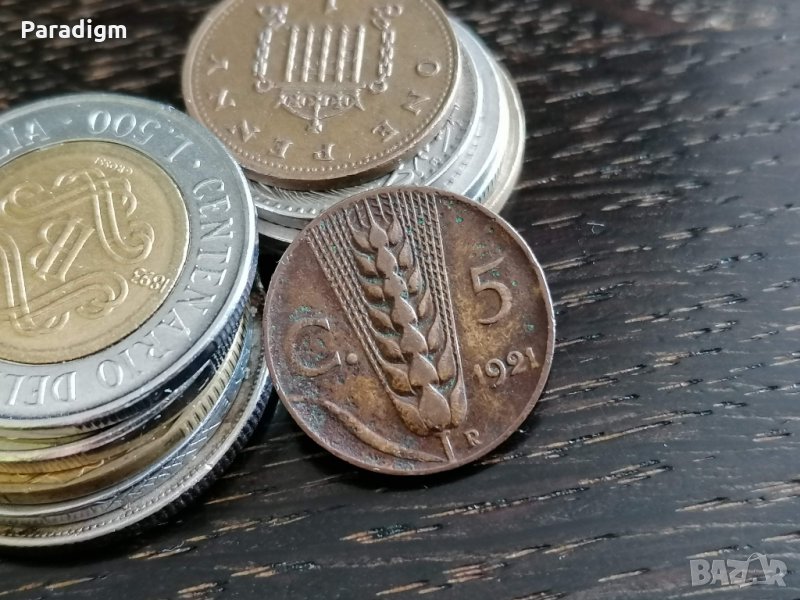 Монета - Италия - 5 чентесими | 1921г., снимка 1