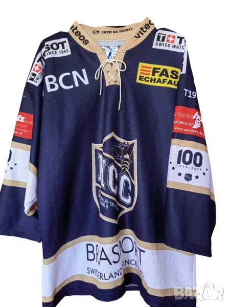 Мъжка тениска за хокей, 100% полиестер, Тъмносиня, 77х62 см, M, снимка 1