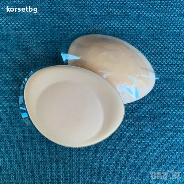 Бежови лепящи се подплънки за бански, сутиени, бюстиета и рокли- 3385, снимка 1