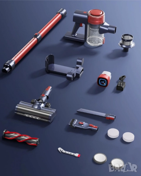 1 бр. Безжична прахосмукачка Cordless Vacum Cleaner Buture VC50 Red, снимка 1