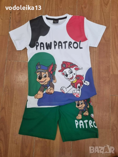 нов шарен комплект с пес патрул, снимка 1