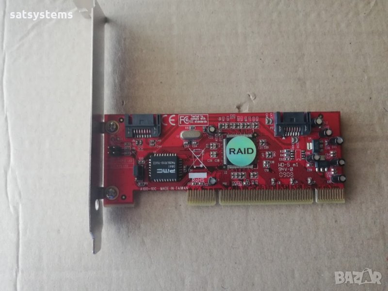 PCI 2 Port Serial ATA RAID Controller Card MicroDream A100-10C, снимка 1