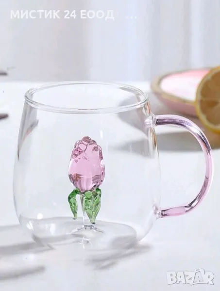 Стъклена Термоустойчива Чаша с 3D Ефект, снимка 1