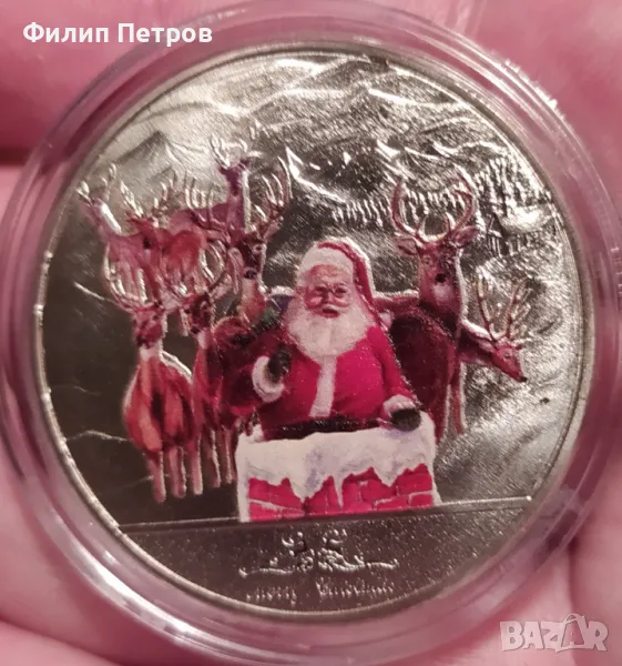 Коледно - новогодишен плакет в защитна капсула . Merry Christmas and Happy New Year, снимка 1