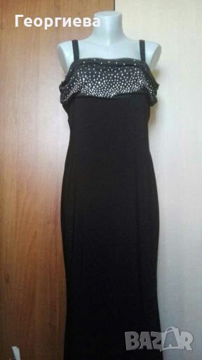Черна официална рокля, голям размер👗🍀XL/ 2XL👗🍀арт.1046, снимка 1