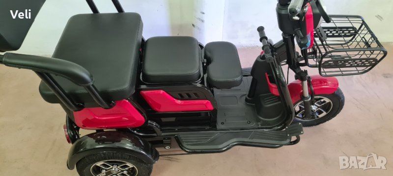 Електрическа триколка дву-триместна С-1 750W RED нов модел 2024 год., снимка 1