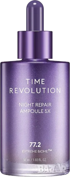 Серум за Млада и Сияйна Кожа, Missha Time Revolution Night Repair Ampoule 5X Интензивна Нощна Грижа!, снимка 1