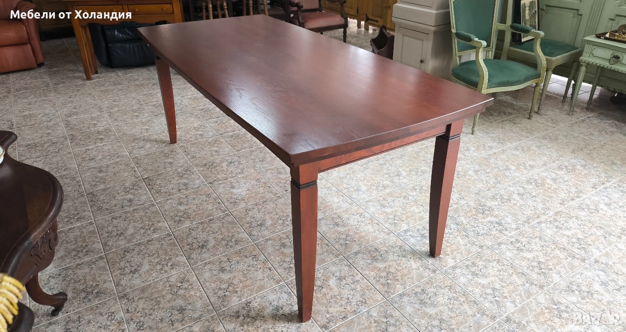 Голяма разтегателна трапезна маса от дъб, снимка 1