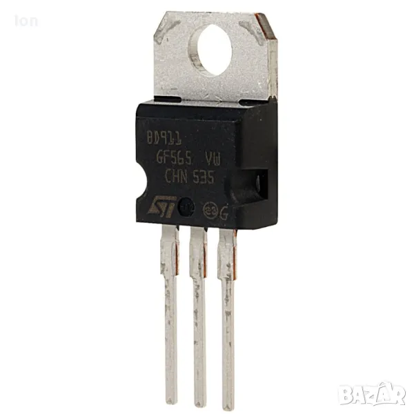 BD911/BD912 npn-pnp 100V, 15A, 90W >3MHz, TO-220, комплиментарен с BD912, снимка 1