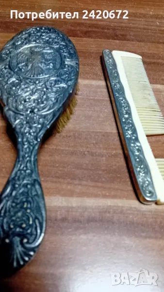 Сребърна четка .Арт деко, снимка 1