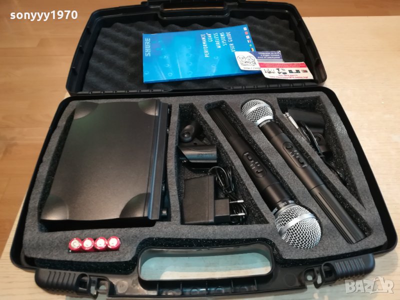 SHURE SM58 БЕЗЖИЧНИ МИКРОФОНИ 2бр 2001221247, снимка 1
