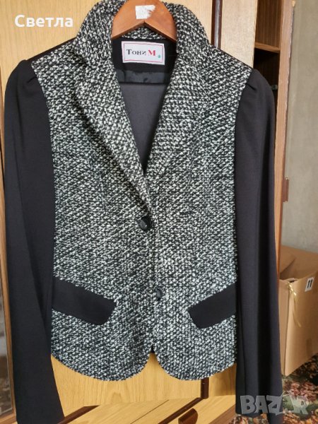 Дамско сако Тони М, вълна и еластан, късо, вталено , снимка 1