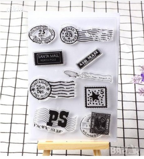 Различни пощенски марки силиконов гумен печат декор бисквитки фондан Scrapbooking, снимка 1