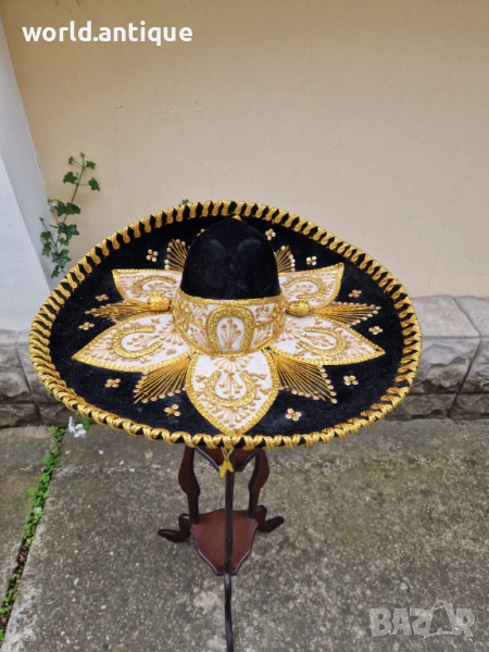 Прекрасно антикварно оригинално мексиканско сомбреро , снимка 1