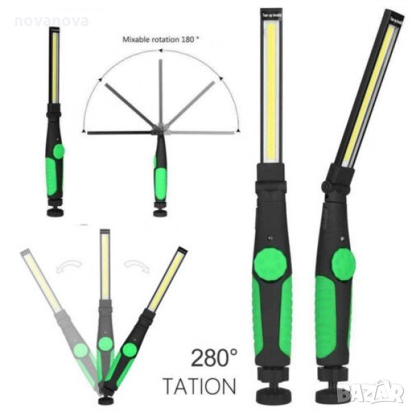 LED РАБОТНА ЛАМПА С МАГНИТ прожектор, лампа фенер, снимка 1