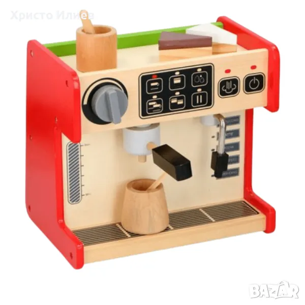 Дървена Кефемашина Дървена играчка 2 в 1 Marionette Кафе бар, снимка 1