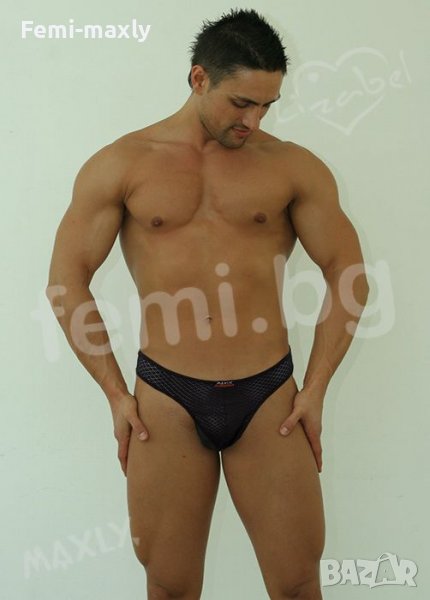 Уникален супер секси F706-57А Мъжки /стринг, прашка/ черна мрежа, снимка 1