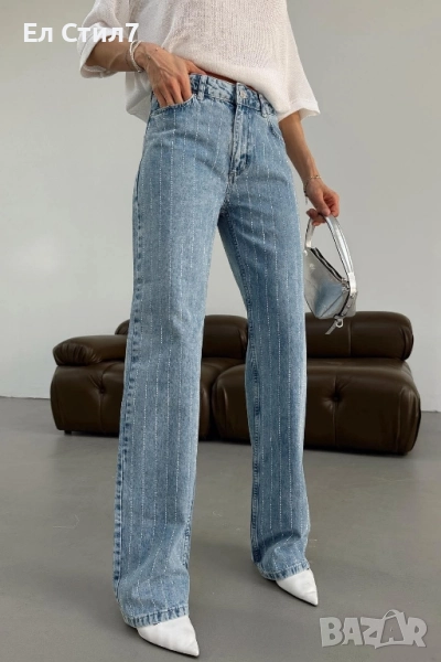 💙#Дамски #дънки с #камъни М,Л ХЛ 65лв/33.23€, снимка 1