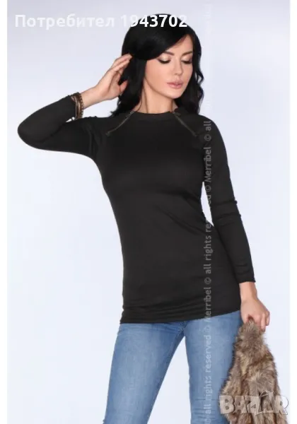 Дамска туника в черен цвят CG025, снимка 1