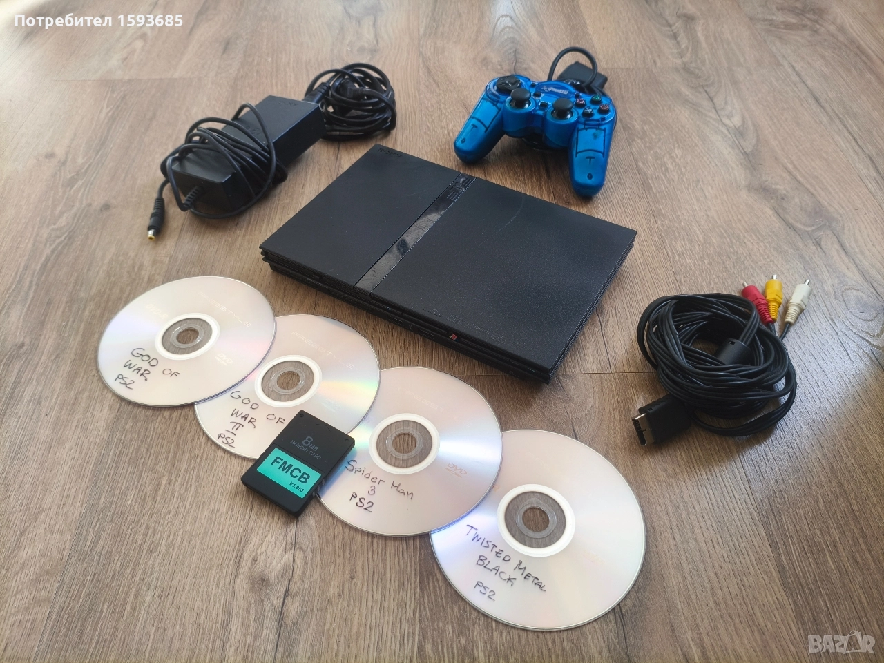 Хакнат Playstation 2 - GOD OF WAR, TWISTED METAL, SPIDER MAN 3, снимка 1